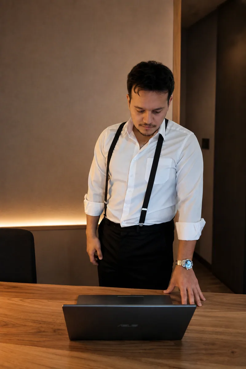 Omid Aslani Damirchi working at a desk while building NUWAC systems