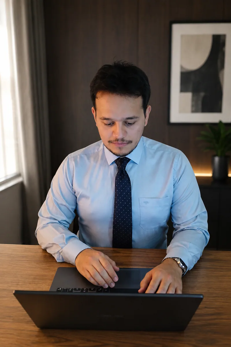 Omid Aslani Damirchi working at a desk while building NUWAC systems